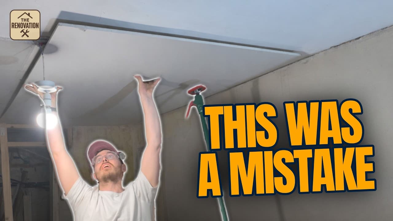 Overboarding a Ceiling with Uneven Joists