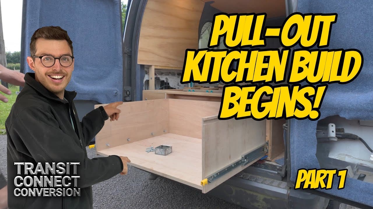 Building a Pull-Out Kitchen for My Micro Camper | Part 1: Modding the Van + Drawer Slides