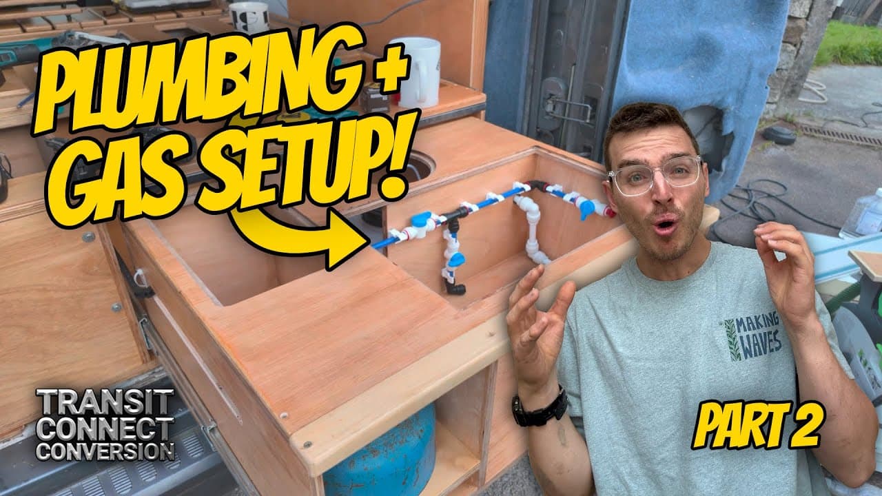 Pull-Out Kitchen for My Micro Camper | Part 2: Plumbing, Gas, and Finishing Touches
