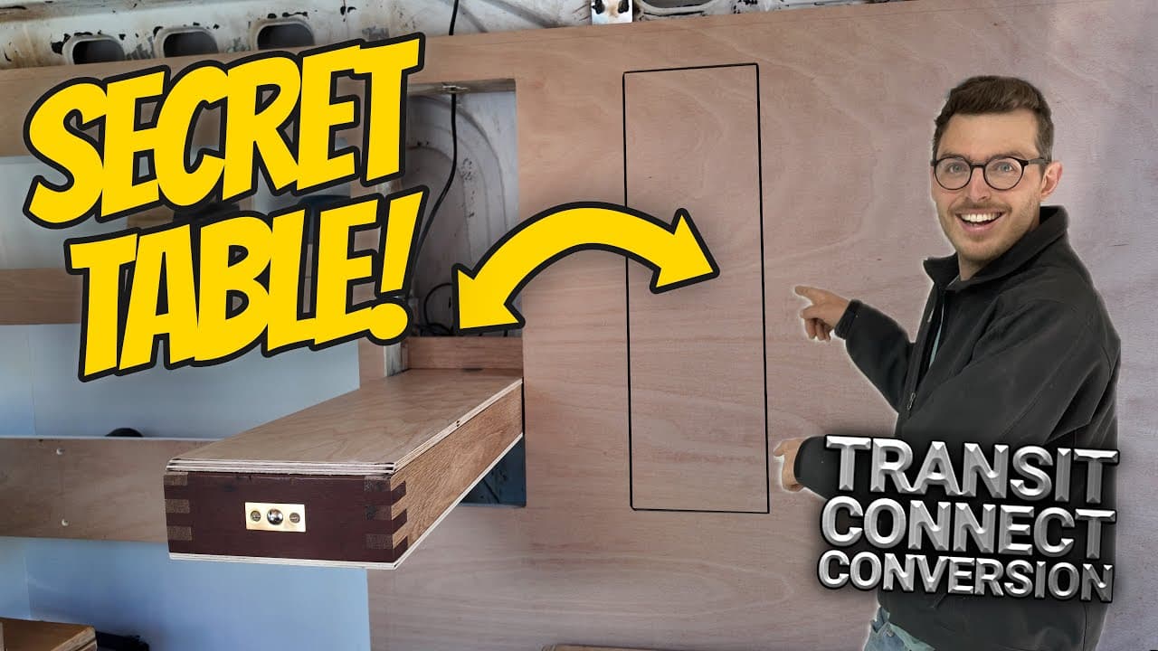 Unveiling My Transit Connect Camper’s Hidden Folding Table!
